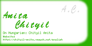 anita chityil business card